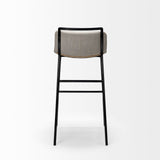Kavalan Beige Upholstered Seat Gray Metal Frame Counter Stool by Mercana at Eve Furniture
