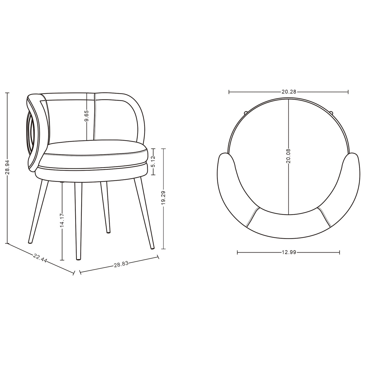 Kaya Dining Chair in Grey by Manhattan Comfort at Eve Furniture