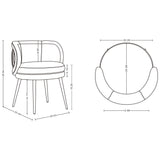 Kaya Dining Chair in Grey by Manhattan Comfort at Eve Furniture