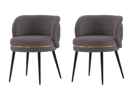 Kaya Dining Chair in Grey (set of 2) by Manhattan Comfort at Eve Furniture