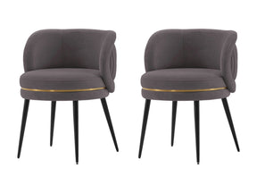 Kaya Dining Chair in Grey (set of 2) by Manhattan Comfort at Eve Furniture