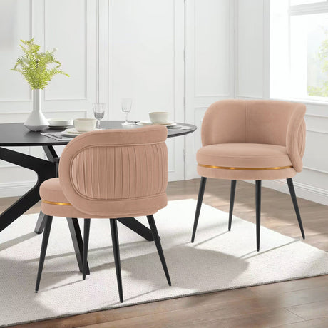 Kaya Dining Chair in Nude (set of 2) by Manhattan Comfort at Eve Furniture