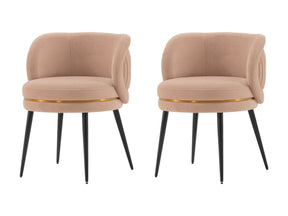 Kaya Dining Chair in Nude (set of 2) by Manhattan Comfort at Eve Furniture