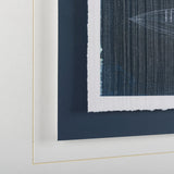 Kayak Blueprint by Dayna a Hand Embellished Textured Framed Art Print Matted under Glass by Mercana at Eve Furniture