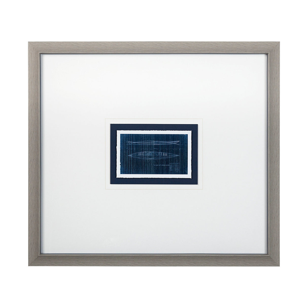 Kayak Blueprint by Dayna a Hand Embellished Textured Framed Art Print Matted under Glass by Mercana at Eve Furniture