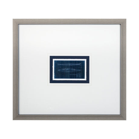Kayak Blueprint by Dayna a Hand Embellished Textured Framed Art Print Matted under Glass by Mercana at Eve Furniture