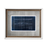 Kayak Blueprint by Dayna a Hand Embellished Textured Framed Art Print Matted under Glass by Mercana at Eve Furniture