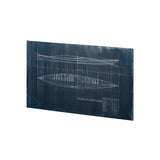 Kayak Blueprint by Fiona H a Hand Embellished Textured Canvas by Mercana at Eve Furniture