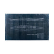 Kayak Blueprint by Fiona H a Hand Embellished Textured Canvas by Mercana at Eve Furniture