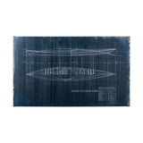 Kayak Blueprint by Fiona H a Hand Embellished Textured Canvas by Mercana at Eve Furniture