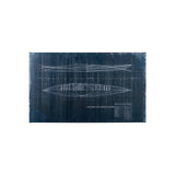 Kayak Blueprint by Fiona H a Hand Embellished Textured Canvas by Mercana at Eve Furniture