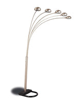 Kayd Chrome 92-inch Arc 5-light Dome Shade Metal Floor Lamp by Coaster at Eve Furniture