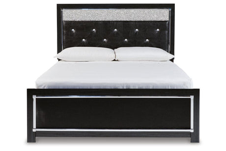 Kaydell Black Queen Upholstered Panel Bed by Ashley at Eve Furniture