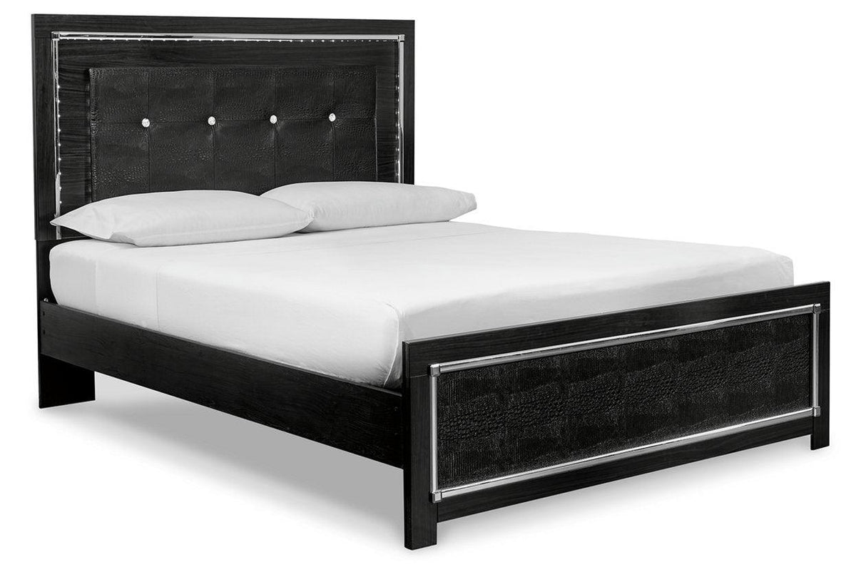 Kaydell Black Queen Upholstered Platform Bed by Ashley at Eve Furniture
