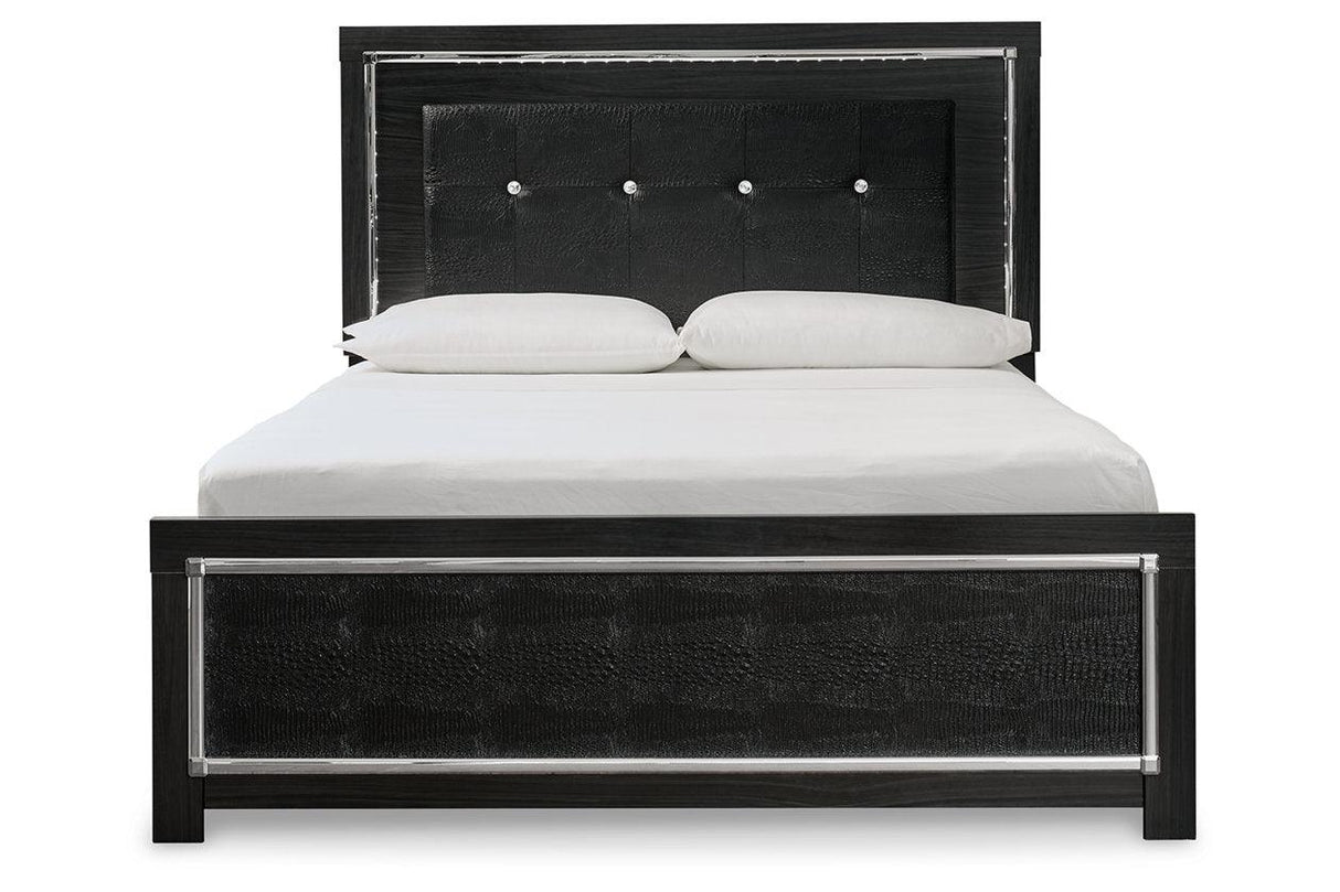 Kaydell Black Queen Upholstered Platform Bed by Ashley at Eve Furniture
