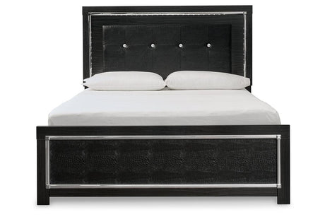 Kaydell Black Queen Upholstered Platform Bed by Ashley at Eve Furniture