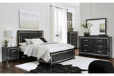 Kaydell Black Queen Upholstered Platform Bed by Ashley at Eve Furniture