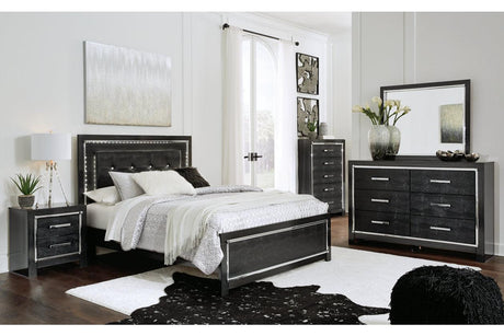 Kaydell Black Queen Upholstered Platform Bed by Ashley at Eve Furniture