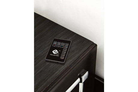 Kaydell Black Queen Upholstered Platform Bed by Ashley at Eve Furniture