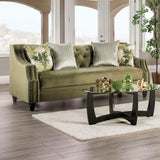 Kaye Green Stationary Sofa & Loveseat by Furniture of America at Eve Furniture