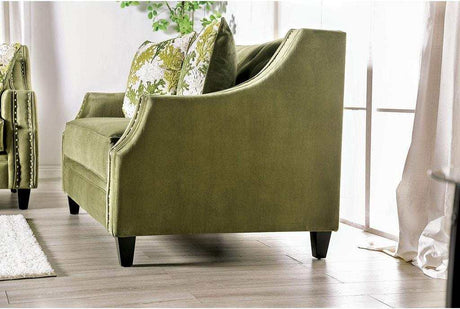 Kaye Green Stationary Sofa & Loveseat by Furniture of America at Eve Furniture