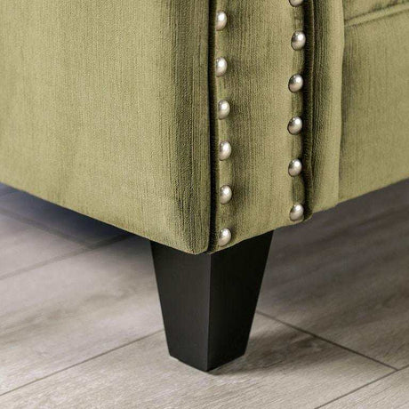 Kaye Green Stationary Sofa & Loveseat by Furniture of America at Eve Furniture