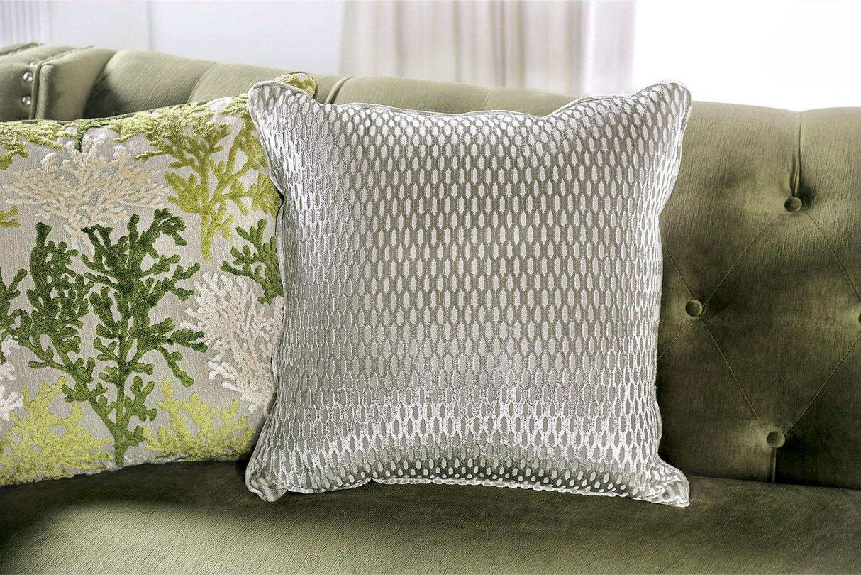Kaye Green Stationary Sofa & Loveseat by Furniture of America at Eve Furniture