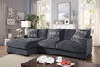 Kaylee Gray L-Sectional with Left Arm Facing Chaise by Furniture of America at Eve Furniture