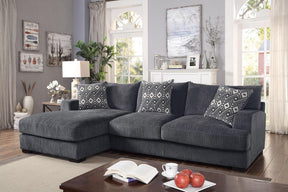 Kaylee Gray L-Sectional with Right Arm Facing Chaise by Furniture of America at Eve Furniture