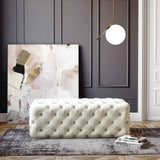 Kaylee Velvet Ottoman by TOV Furniture at Eve Furniture