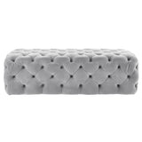 Kaylee Velvet Ottoman by TOV Furniture at Eve Furniture