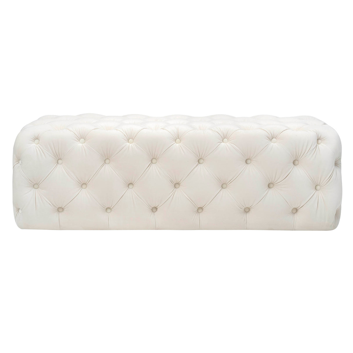 Kaylee Velvet Ottoman by TOV Furniture at Eve Furniture