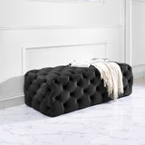 Kaylee Velvet Ottoman by TOV Furniture at Eve Furniture