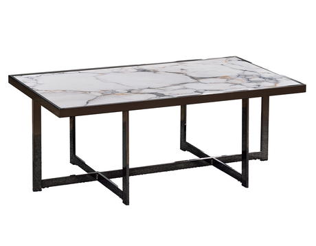 Kayley 47.5″ Sintered Stone Cocktail Table by Steve Silver at Eve Furniture
