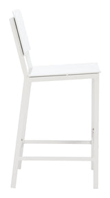 Kayu White Outdoor Barstool by Zuomod at Eve Furniture