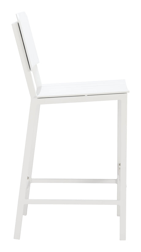 Kayu White Outdoor Barstool by Zuomod at Eve Furniture