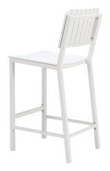 Kayu White Outdoor Barstool by Zuomod at Eve Furniture