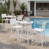 Kayu White Outdoor Barstool by Zuomod at Eve Furniture