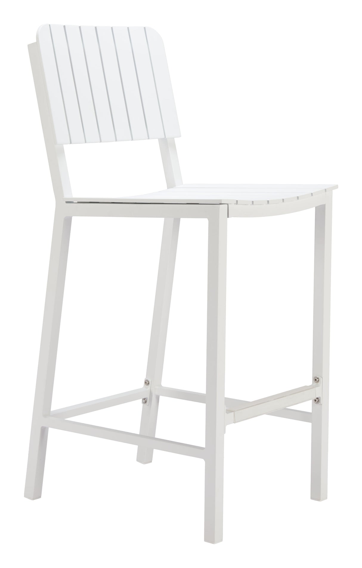 Kayu White Outdoor Barstool by Zuomod at Eve Furniture