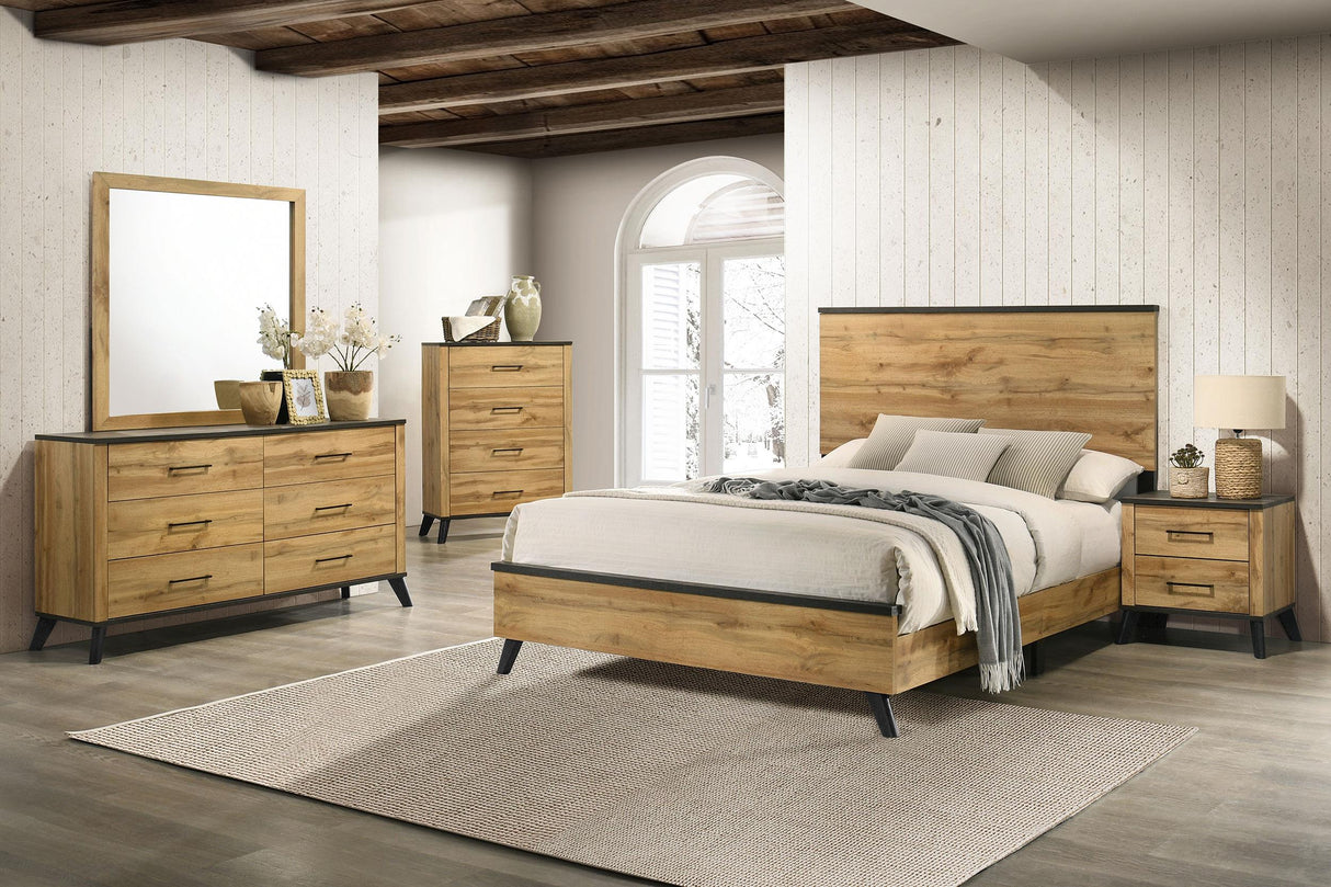 Kaywood Natural Pine 5-Piece Eastern King Bedroom Set