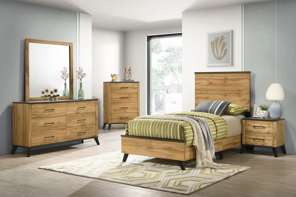 Kaywood Natural Pine 5-Piece Twin Bedroom Set