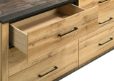 Kaywood 6-drawer Dresser and Mirror Natural Pine