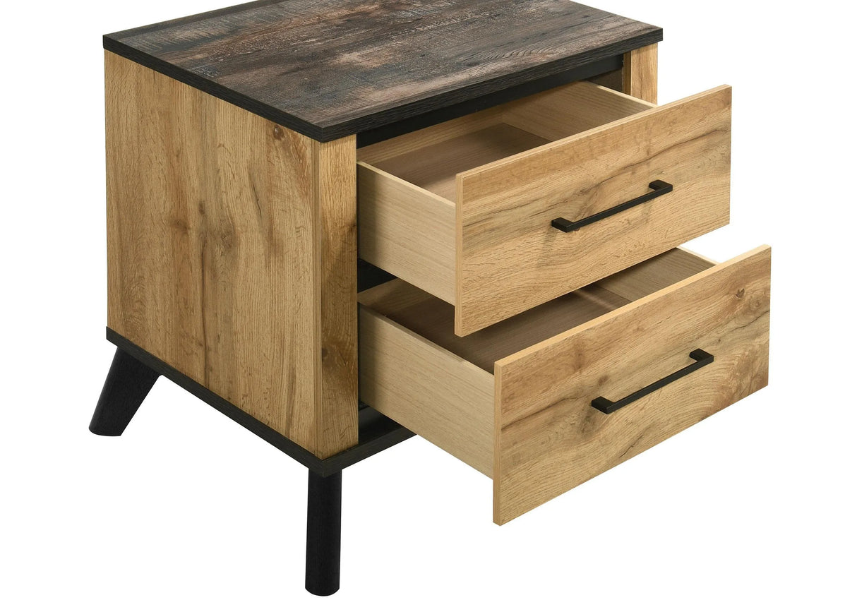 Kaywood Natural Pine 2-drawer Nightstand Bedside Table by Coaster at Eve Furniture