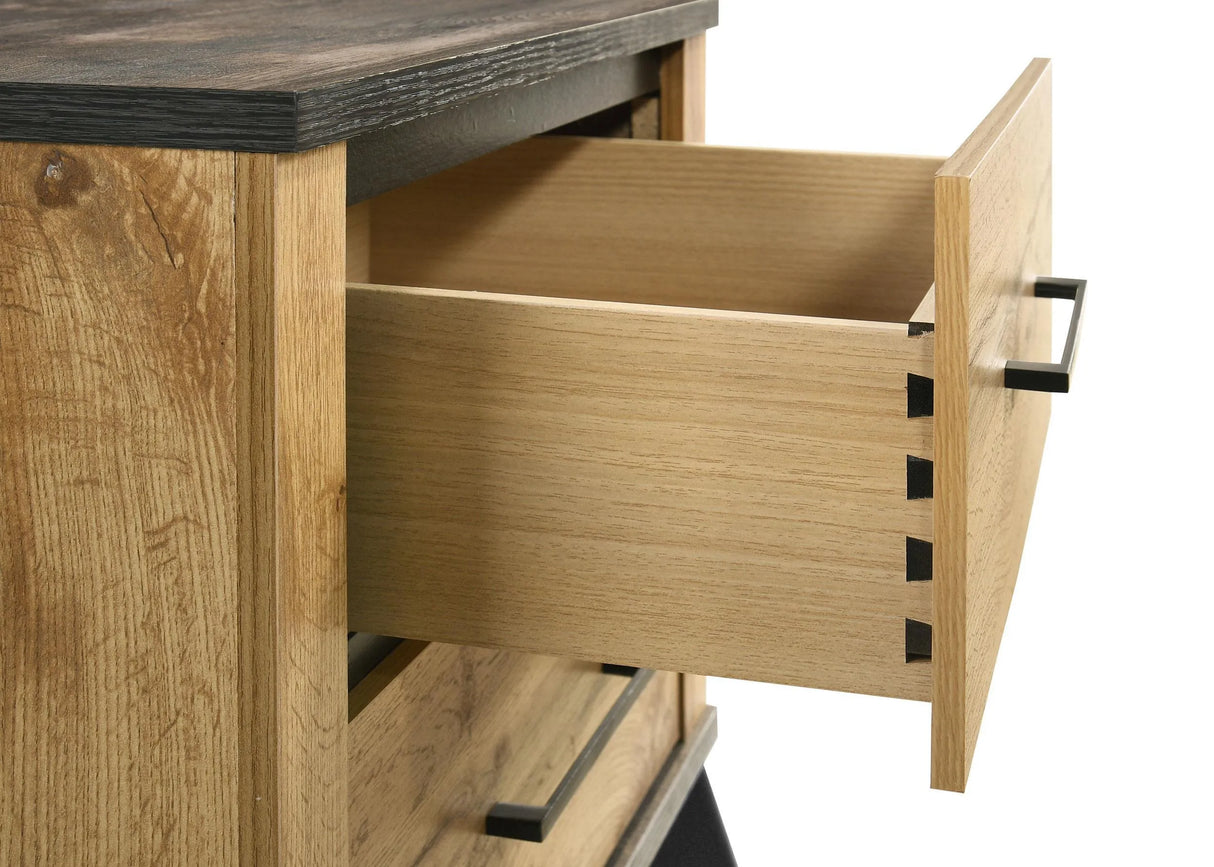 Kaywood Natural Pine 2-drawer Nightstand Bedside Table by Coaster at Eve Furniture