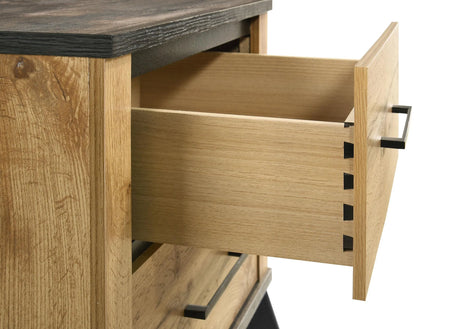 Kaywood Natural Pine 2-drawer Nightstand Bedside Table by Coaster at Eve Furniture