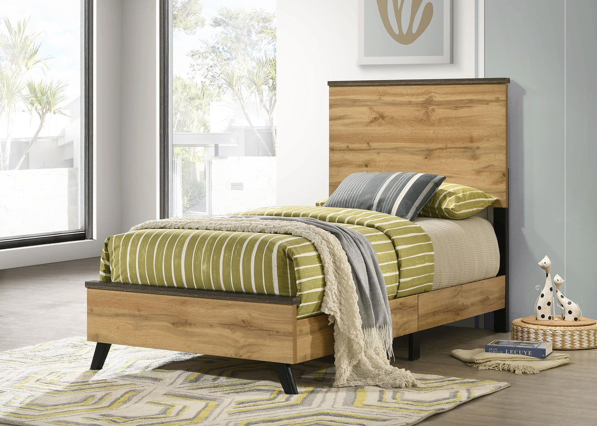 Kaywood Natural Pine 51-inch Twin Panel Bed by Coaster at Eve Furniture