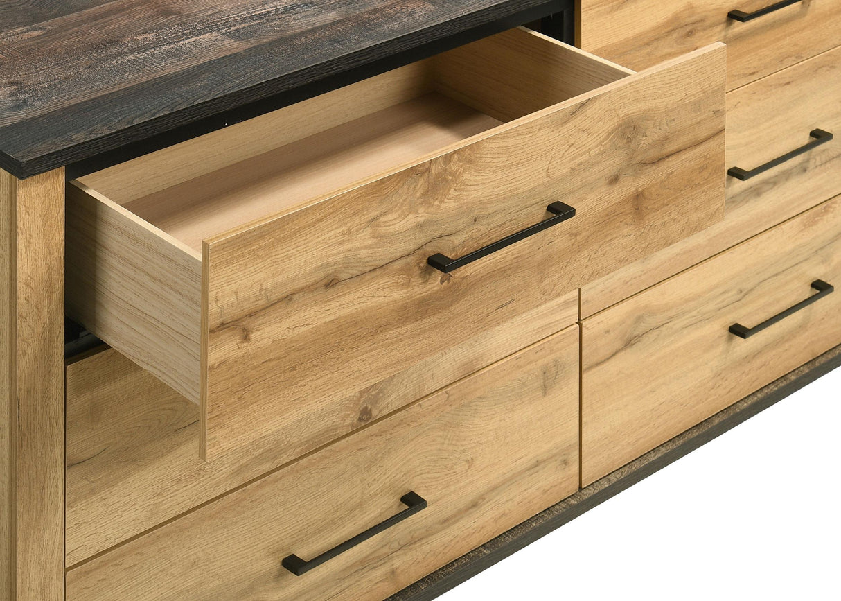 Kaywood Natural Pine 6-drawer Dresser Cabinet by Coaster at Eve Furniture