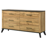 Kaywood Natural Pine 6-drawer Dresser Cabinet by Coaster at Eve Furniture