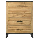 Kaywood 4-drawer Bedroom Chest of Drawers Natural Pine by Coaster at Eve Furniture