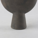 Kaz 6.7L x 5.5W x 11.2H Earthy Brown Ceramic Vase by Mercana at Eve Furniture